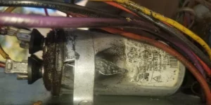 a broken air conditioner